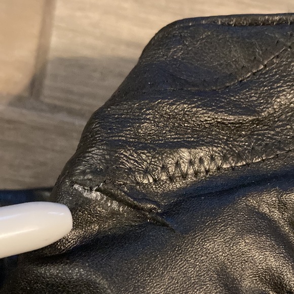 Patchwork black, leather jacket| L - Picture 8 of 8